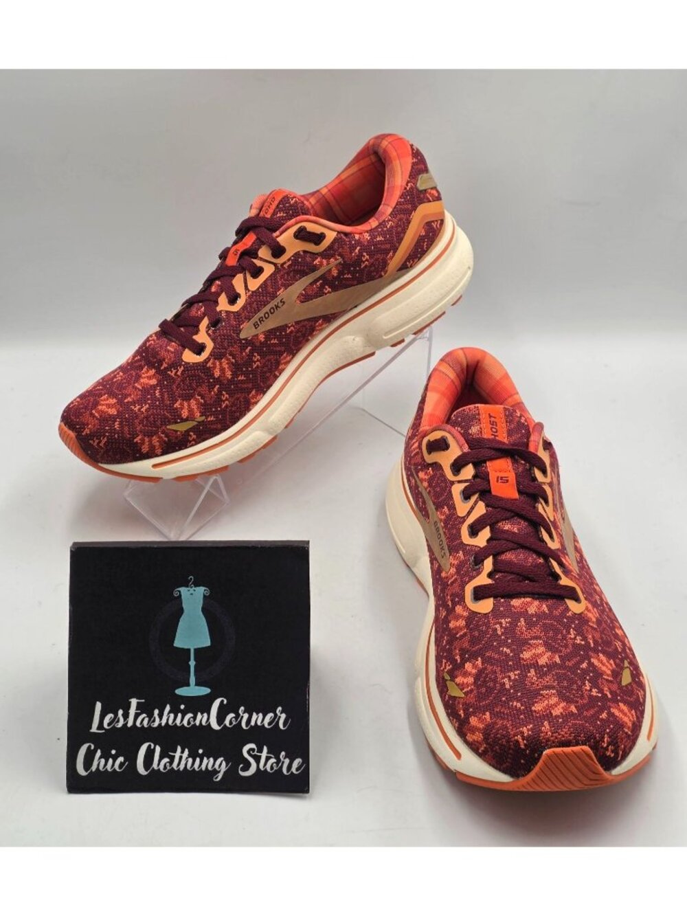 Brooks Women's Ghost 15 Trot Happy Thanksgiving Turkey Running Shoes Sz 9.5 3904